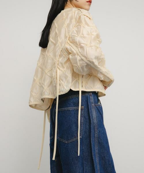 KBF / ケービーエフ ブルゾン | シャーリングショートジャケット | 詳細4