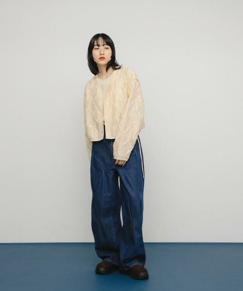 KBF / ケービーエフ ブルゾン | シャーリングショートジャケット | 詳細5