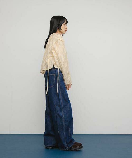 KBF / ケービーエフ ブルゾン | シャーリングショートジャケット | 詳細6