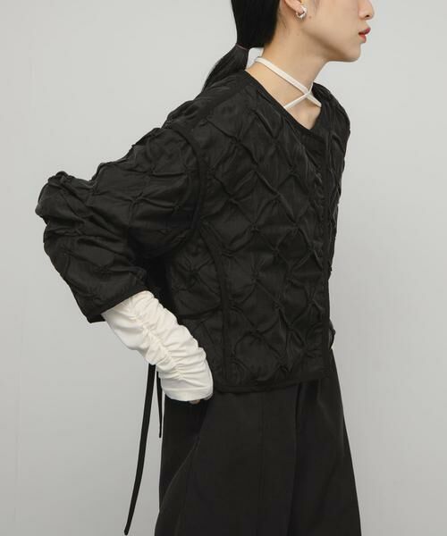 KBF / ケービーエフ ブルゾン | シャーリングショートジャケット | 詳細17