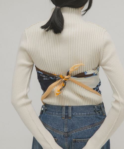 KBF / ケービーエフ バンダナ・スカーフ | フラワーデザインビッグスカーフ | 詳細2