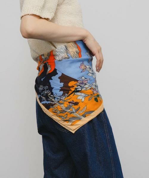 KBF / ケービーエフ バンダナ・スカーフ | フラワーデザインビッグスカーフ | 詳細4