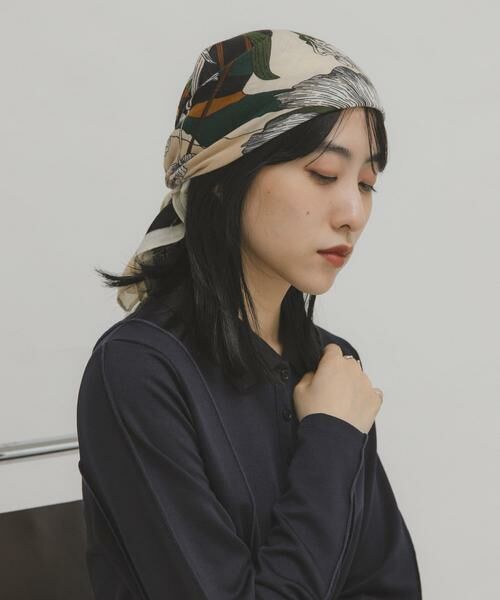 KBF / ケービーエフ バンダナ・スカーフ | フラワーデザインビッグスカーフ | 詳細13