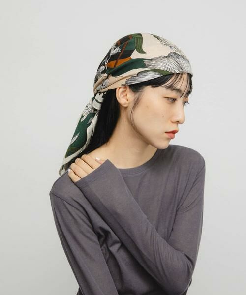 KBF / ケービーエフ バンダナ・スカーフ | フラワーデザインビッグスカーフ | 詳細17