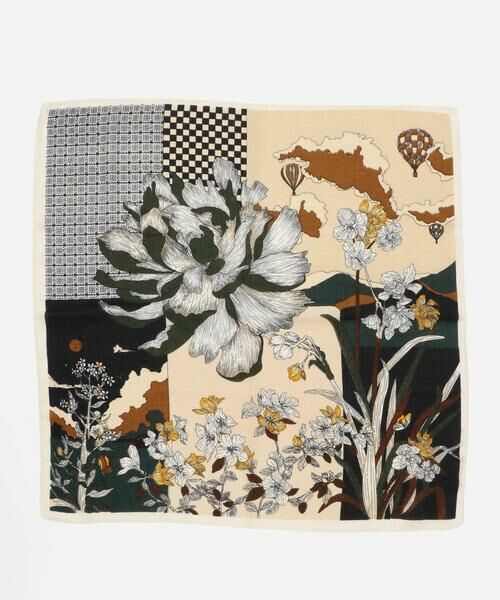 KBF / ケービーエフ バンダナ・スカーフ | フラワーデザインビッグスカーフ | 詳細20