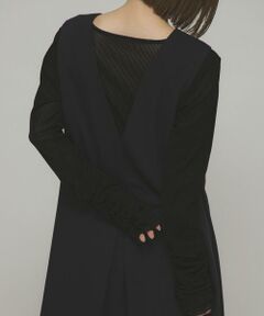 KBF / ケービーエフ Tシャツ | シアーベロアシャーリングスリーブトップス