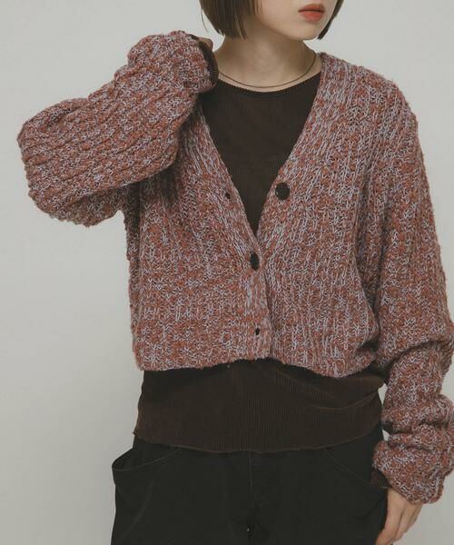 KBF / ケービーエフ Tシャツ | シアーベロアシャーリングスリーブトップス | 詳細1