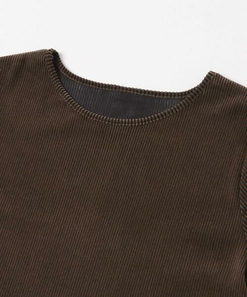 KBF / ケービーエフ Tシャツ | シアーベロアシャーリングスリーブトップス | 詳細8