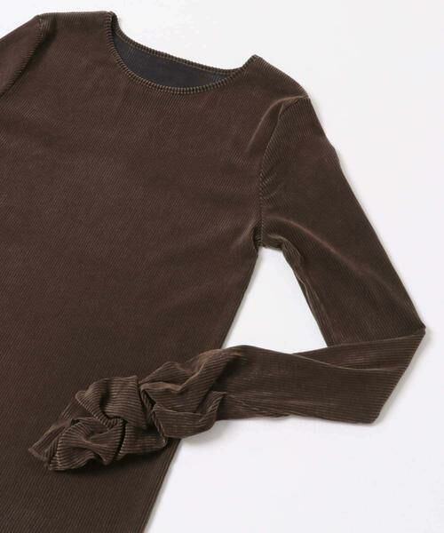KBF / ケービーエフ Tシャツ | シアーベロアシャーリングスリーブトップス | 詳細9