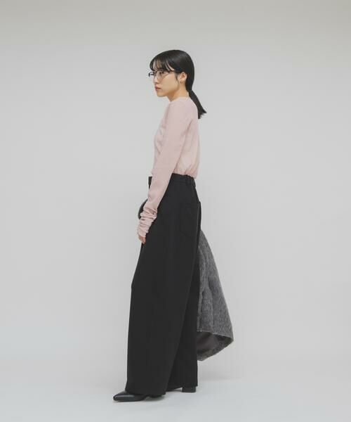 KBF / ケービーエフ Tシャツ | シアーベロアシャーリングスリーブトップス | 詳細19