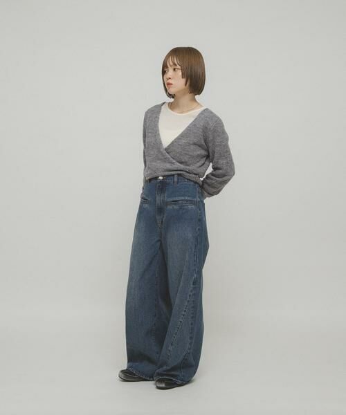 KBF / ケービーエフ Tシャツ | シアーベロアシャーリングスリーブトップス | 詳細17