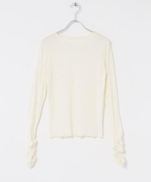 KBF / ケービーエフ Tシャツ | シアーベロアシャーリングスリーブトップス | 詳細18