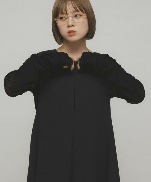 KBF / ケービーエフ Tシャツ | シアーベロアシャーリングスリーブトップス | 詳細20