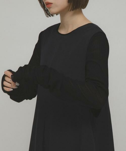 KBF / ケービーエフ Tシャツ | シアーベロアシャーリングスリーブトップス | 詳細21