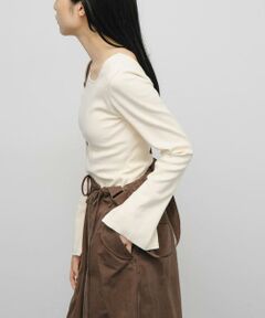 KBF / ケービーエフ Tシャツ | バックオープンカップ付ロンTEE