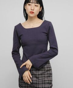 KBF / ケービーエフ Tシャツ | バックオープンカップ付ロンTEE