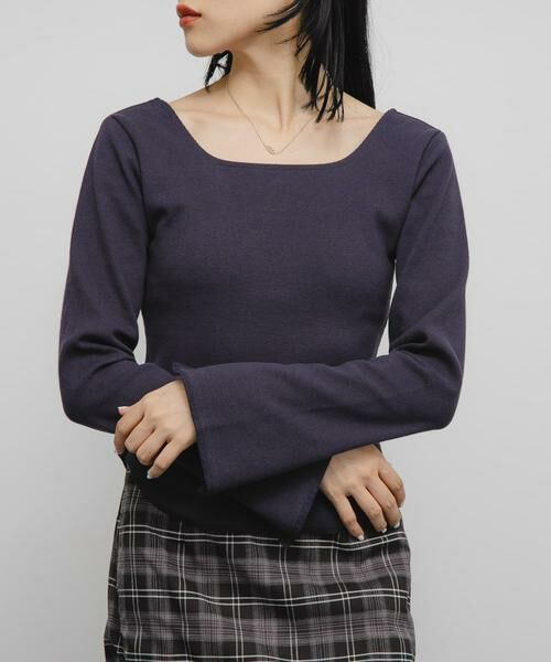 KBF / ケービーエフ Tシャツ | バックオープンカップ付ロンTEE | 詳細8