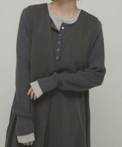 KBF / ケービーエフ ニット・セーター | レイヤードライクヘンリーニット