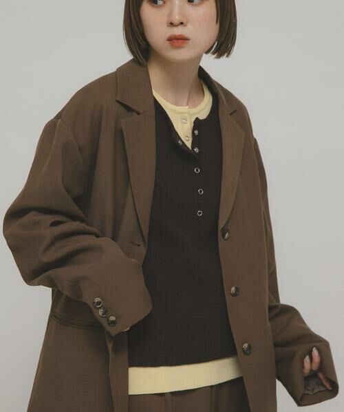 KBF / ケービーエフ ニット・セーター | レイヤードライクヘンリーニット | 詳細1