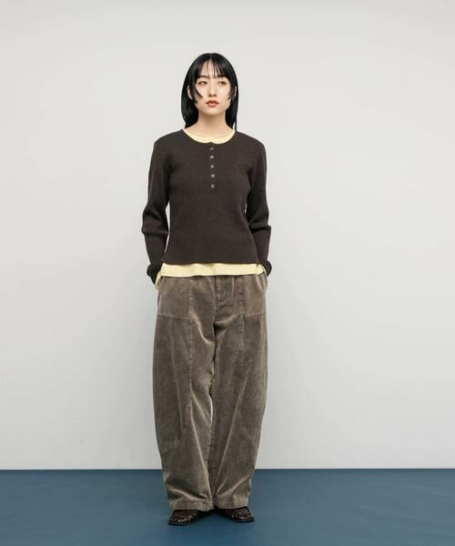 KBF / ケービーエフ ニット・セーター | レイヤードライクヘンリーニット | 詳細7