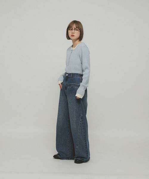 KBF / ケービーエフ ニット・セーター | レイヤードライクヘンリーニット | 詳細12