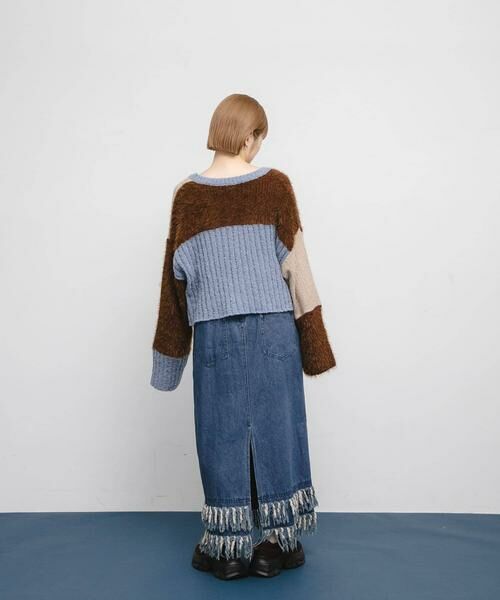 KBF / ケービーエフ カーディガン・ボレロ | パッチワークニットカーディガン | 詳細15