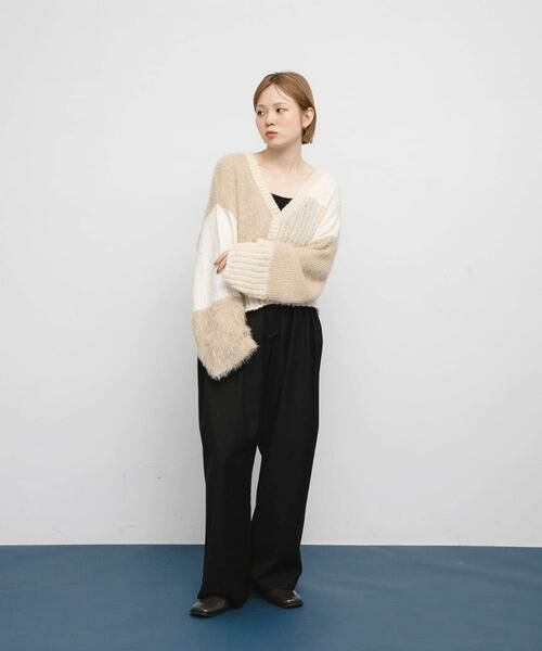 KBF / ケービーエフ カーディガン・ボレロ | パッチワークニットカーディガン | 詳細28