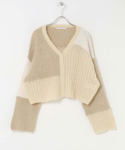 KBF / ケービーエフ カーディガン・ボレロ | パッチワークニットカーディガン | 詳細29