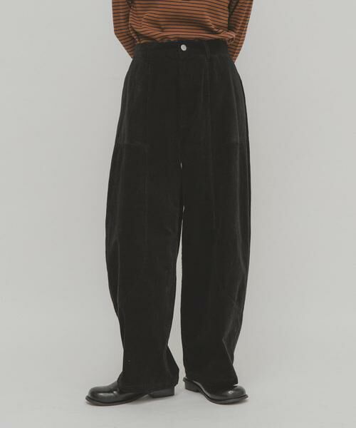 KBF / ケービーエフ その他パンツ | コーデュロイコクーンパンツ(ブラック)