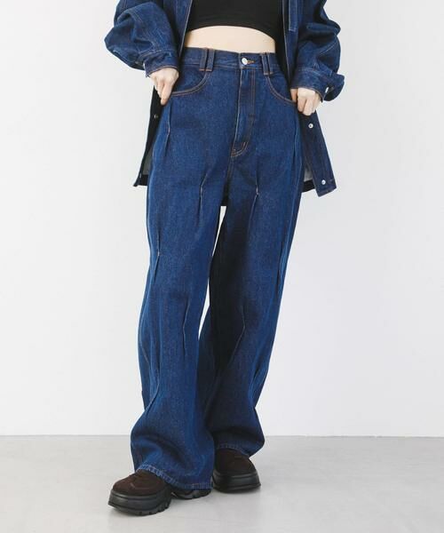 KBF / ケービーエフ デニムパンツ | タックWIDEデニム | 詳細4