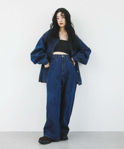 KBF / ケービーエフ デニムパンツ | タックWIDEデニム | 詳細5