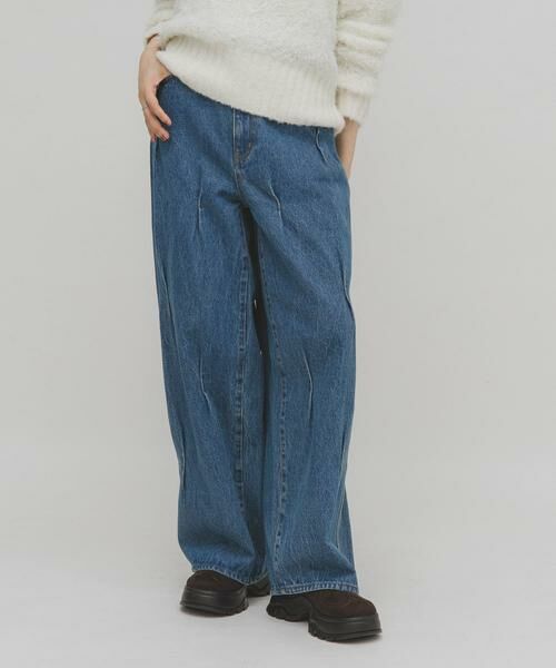 KBF / ケービーエフ デニムパンツ | タックWIDEデニム | 詳細15