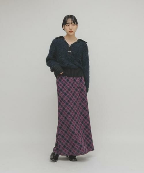 KBF / ケービーエフ スカート | チェックナロースカート | 詳細4