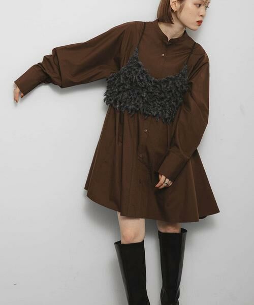 KBF / ケービーエフ ワンピース | WIDEフレアミニシャツワンピース | 詳細6