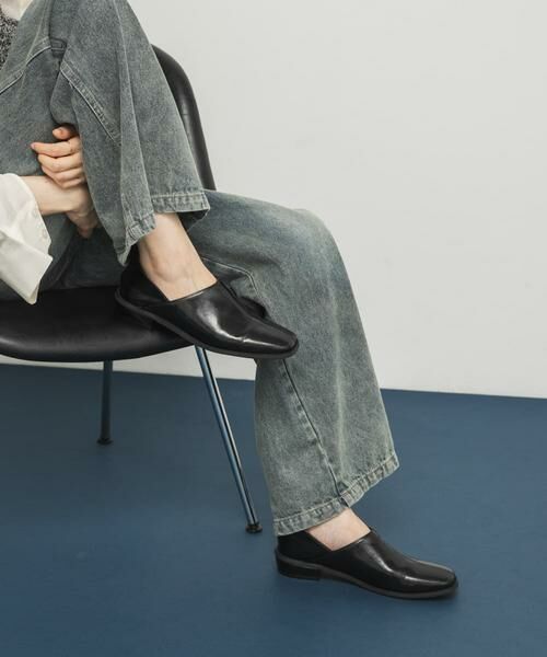 KBF / ケービーエフ シューズ | センターステッチスクエアトゥスライドシューズ | 詳細1