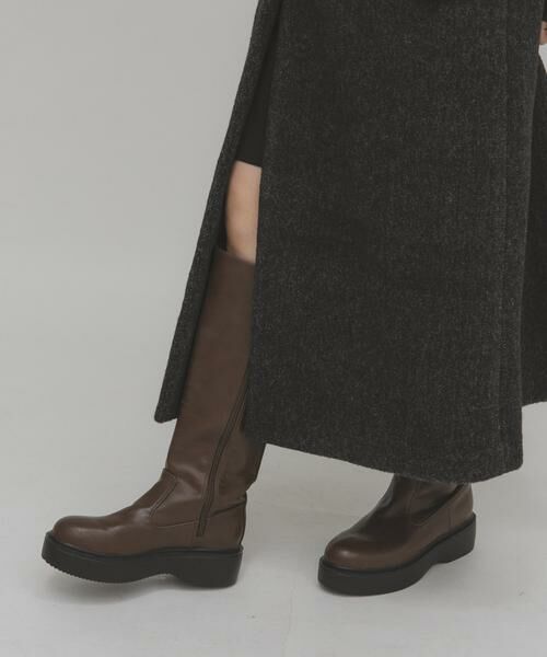 KBF / ケービーエフ ブーツ(ショート丈) | プラットフォームロングブーツ(ブラウン)