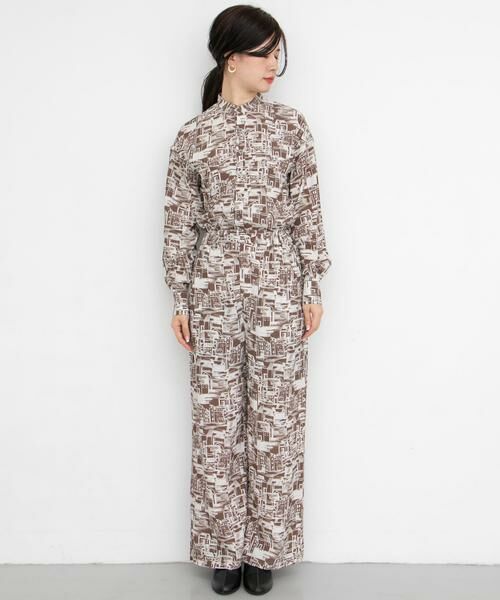 KBF / ケービーエフ サロペット・オールインワン | townプリントジャンプスーツ∴ | 詳細3