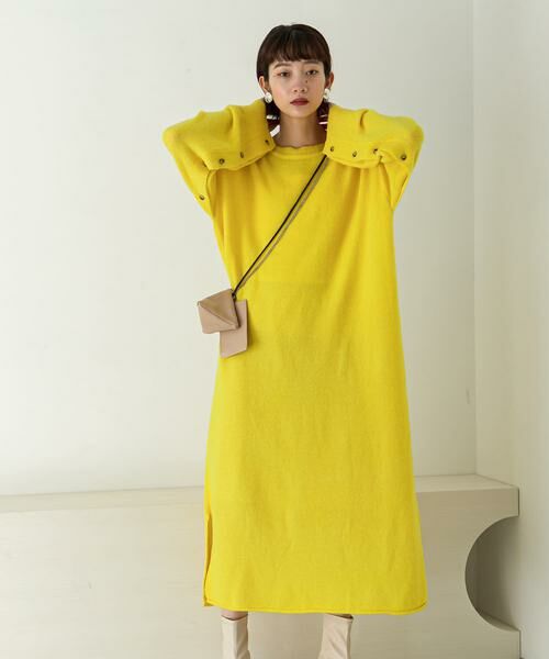 KBF / ケービーエフ ワンピース | 2WAYボタンスリーブニットワンピース∴ | 詳細3