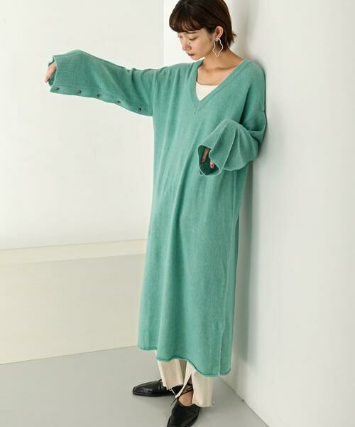 KBF / ケービーエフ ワンピース | 2WAYボタンスリーブニットワンピース∴ | 詳細12