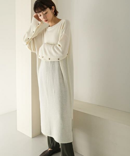 KBF / ケービーエフ ワンピース | 2WAYボタンスリーブニットワンピース∴ | 詳細19