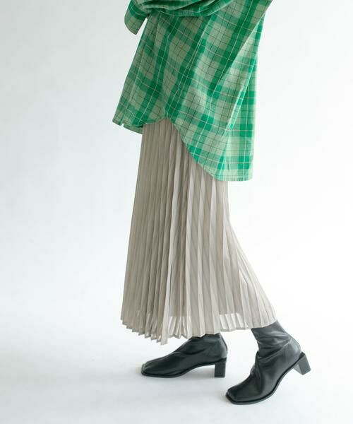 KBF / ケービーエフ スカート | シアーラッププリーツスカート | 詳細20