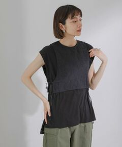 KBF / ケービーエフ ベスト | 刺繍サイドリボンベスト