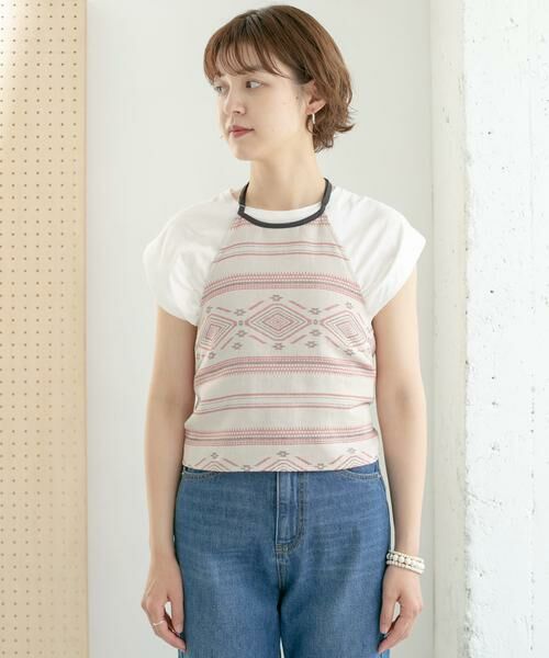 KBF / ケービーエフ キャミソール・チューブトップ | エスニック柄ホルターネックキャミソール | 詳細4