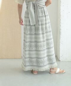 KBF / ケービーエフ スカート | エスニック柄ボリュームスカート