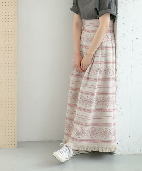 KBF / ケービーエフ スカート | エスニック柄ボリュームスカート | 詳細2