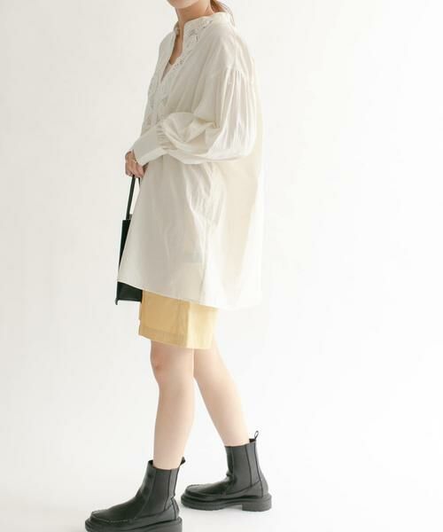 KBF / ケービーエフ ショート・ハーフ・半端丈パンツ | ハイウエストコーティングショートパンツ | 詳細2