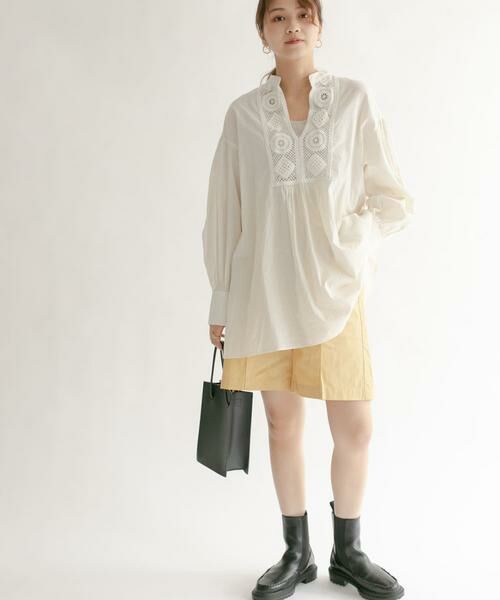 KBF / ケービーエフ ショート・ハーフ・半端丈パンツ | ハイウエストコーティングショートパンツ | 詳細3