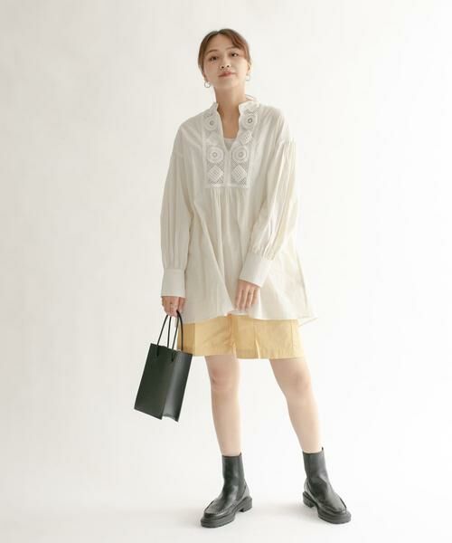 KBF / ケービーエフ ショート・ハーフ・半端丈パンツ | ハイウエストコーティングショートパンツ | 詳細4