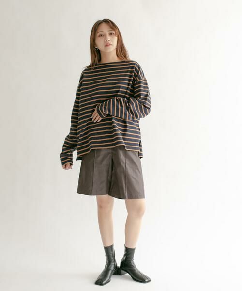 KBF / ケービーエフ ショート・ハーフ・半端丈パンツ | ハイウエストコーティングショートパンツ | 詳細10