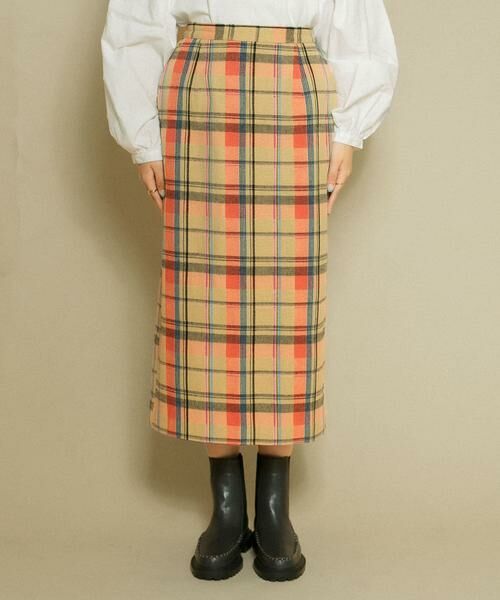 KBF / ケービーエフ スカート | チェックIラインミディスカート | 詳細6